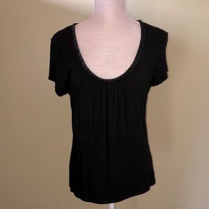 Tahari Women’s Short Sleeve Scoop Neck Blouse